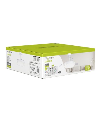 LUNA  M * VENTILADOR MEDIANO LED - BLANCO
